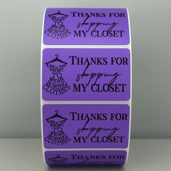 Thanks for Shopping My Closet Stickers – Cute Labels for Clothing Orders - Picture 6 of 11